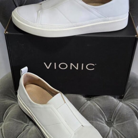Vionic Zinah White Leather Size 10 - Picture 1 of 2